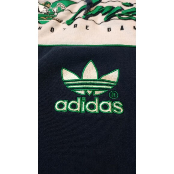 Adidas Notre Dame Fighting Irish Hoodie Mens Extra Large Henley Sweatshirt Leaf - Picture 4 of 16